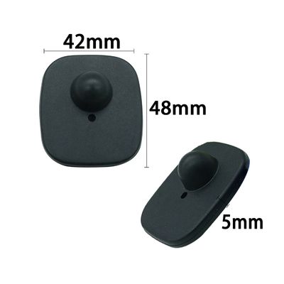 Retail Store EAS 8.2MHz RF Security Hard Tags Yellow Small Square